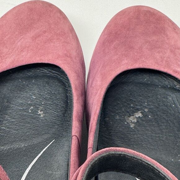 Dansko Pink Suede Mary Jane Ankle Strap Clogs Wedges Shoes Sz EU 40 (US 9.5-10) - Picture 11 of 13